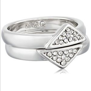 NWOT Caged Stud Two Triangle Band Stackable Ring